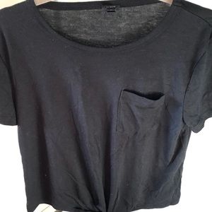 J. Crew pocket tee tie front
